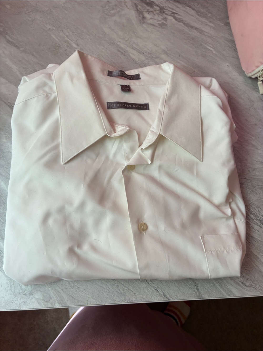 Geoffrey Beene Men's Off-White Dress Shirt